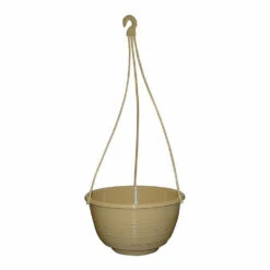 Grecian Hanging Basket Complete -Garden & Outdoors Grecian Hanging Basket Complete 250mm Beige 26403.1649645105
