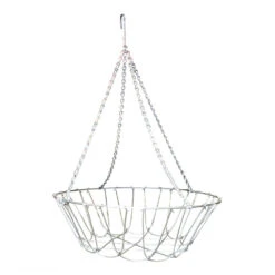 Woven Wire Hanging Basket With Chain Hanger